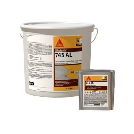 Sika Sikalastic 745 AL Traffic Bearing Wear and Top Coat Charcoal 4.4 Gallon 188055